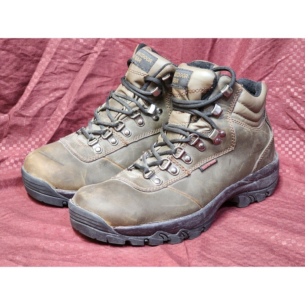 Outdoor Gear Men's Saratoga Size 8.5 Hiking Boots, Brown Leather Pre Owned